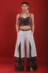 Kalamkari Pants with Handloom Overlay