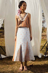 Bandhej Godet Skirt with Block Printed Top