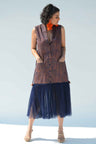 Block Printed Tulle Jacket