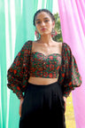 Block Printed Long Cuff Bustier