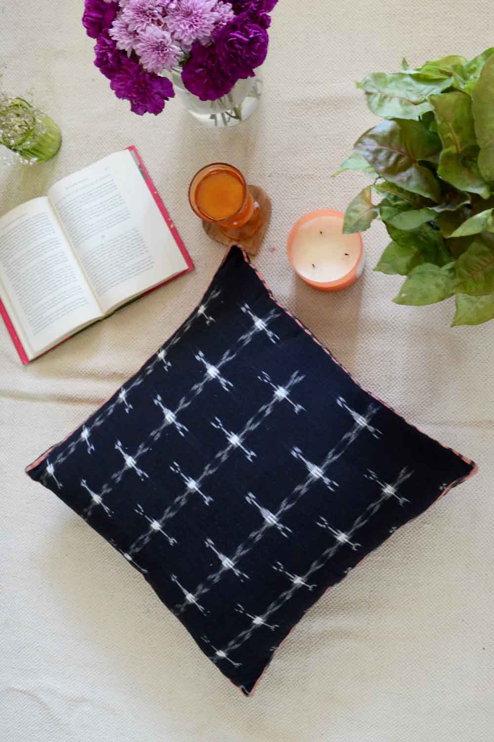 Ikat Wrench Two Colour Cushion