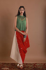 Handloom Two Colour Skirt Set