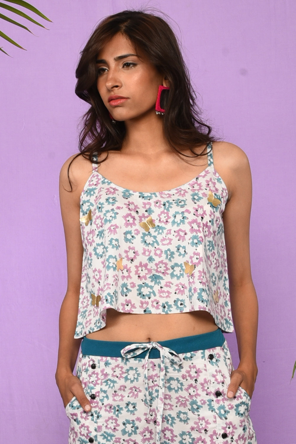 Block printed Floral Co-ordinated set as seen on The Lazy Insomniac