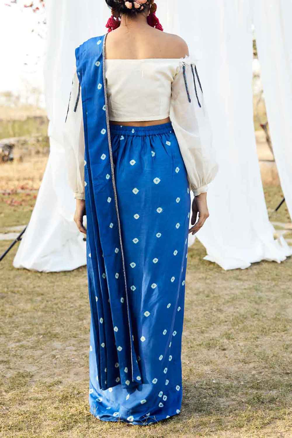 Bandhej Saree Inspired Skirt Set