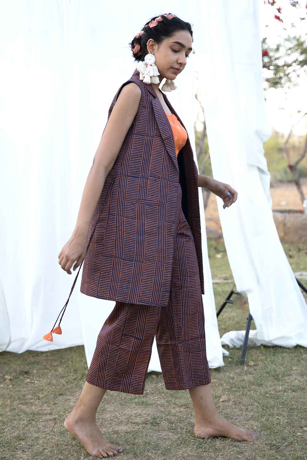 Block Printed Pant Suit as seen on Sania Mirza