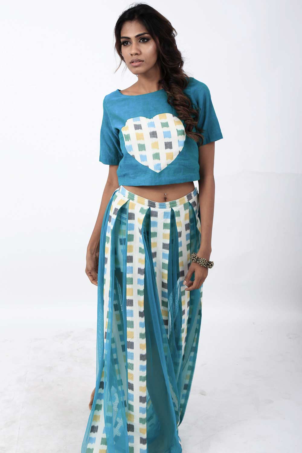 Ikat Heart Crop Top