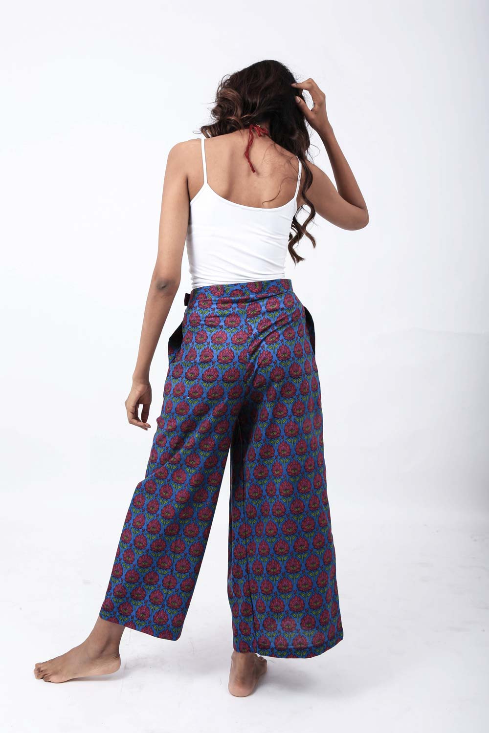 Hand Screen Printed Pleated Pants