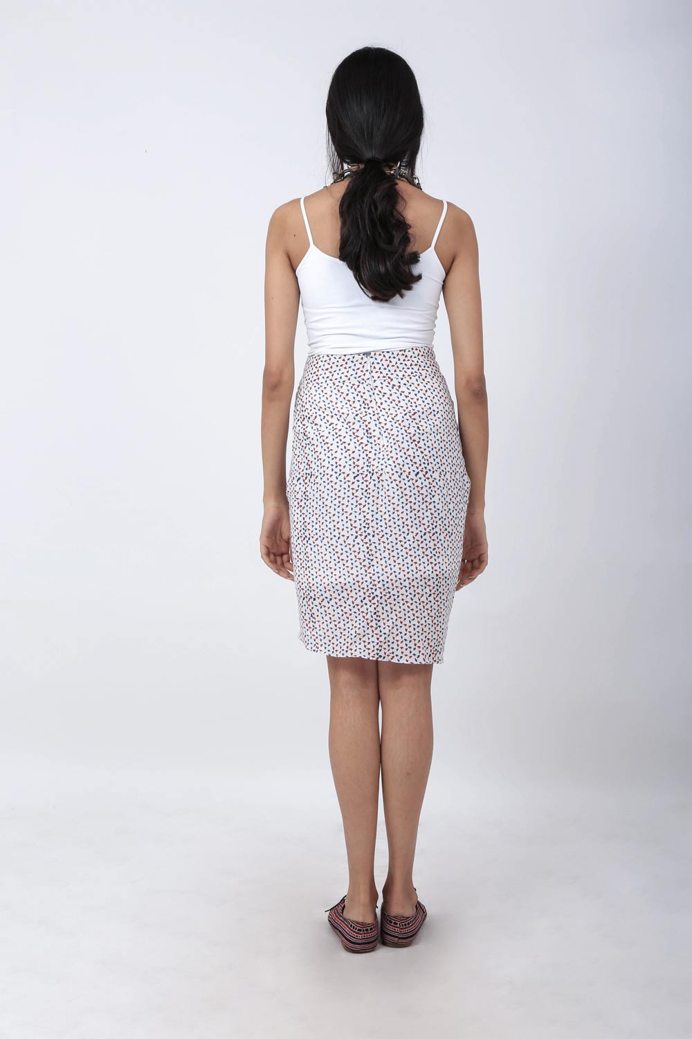 Block Printed Drape Skirt