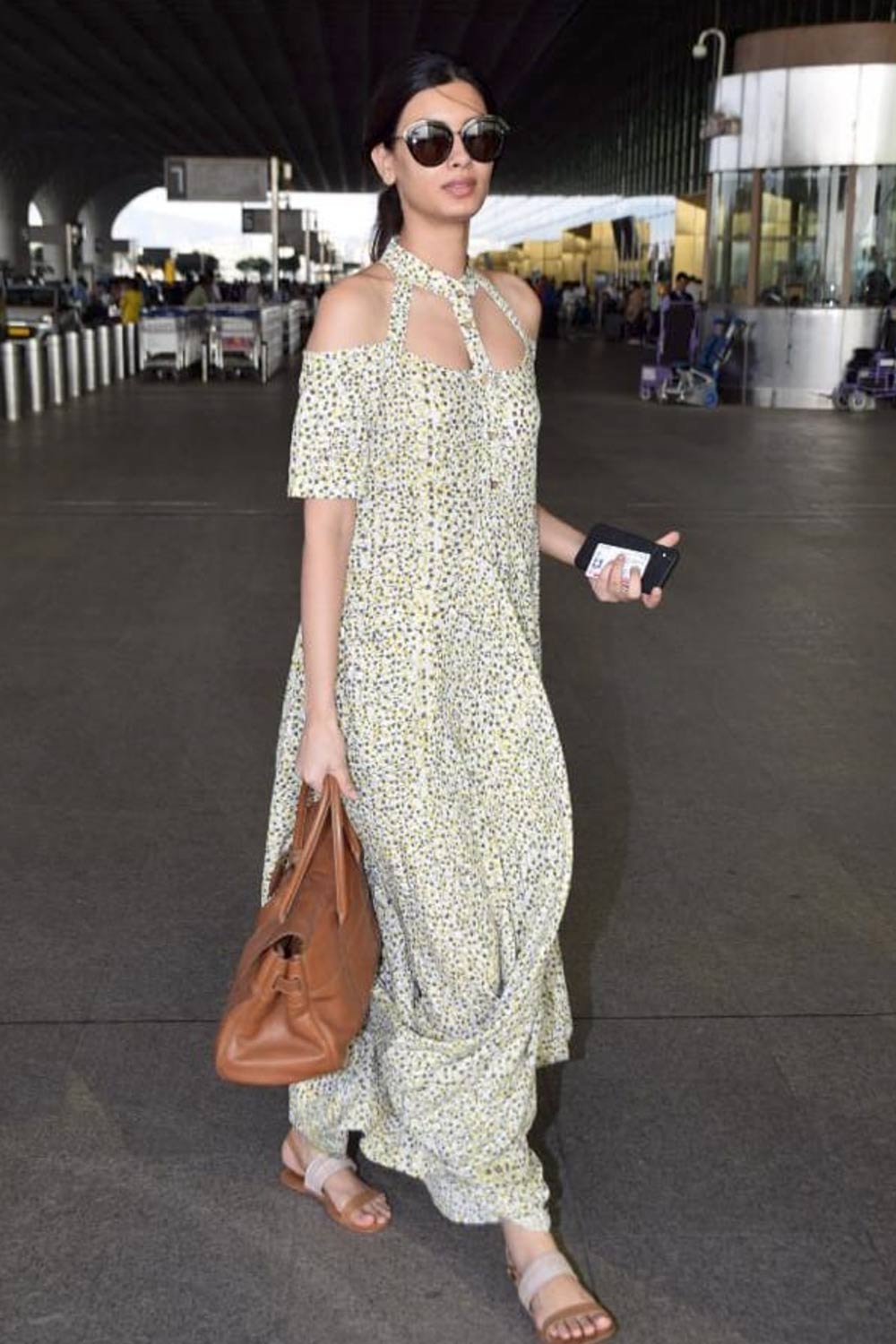 Block Printed Double Cowl Dress as seen on Diana Penty